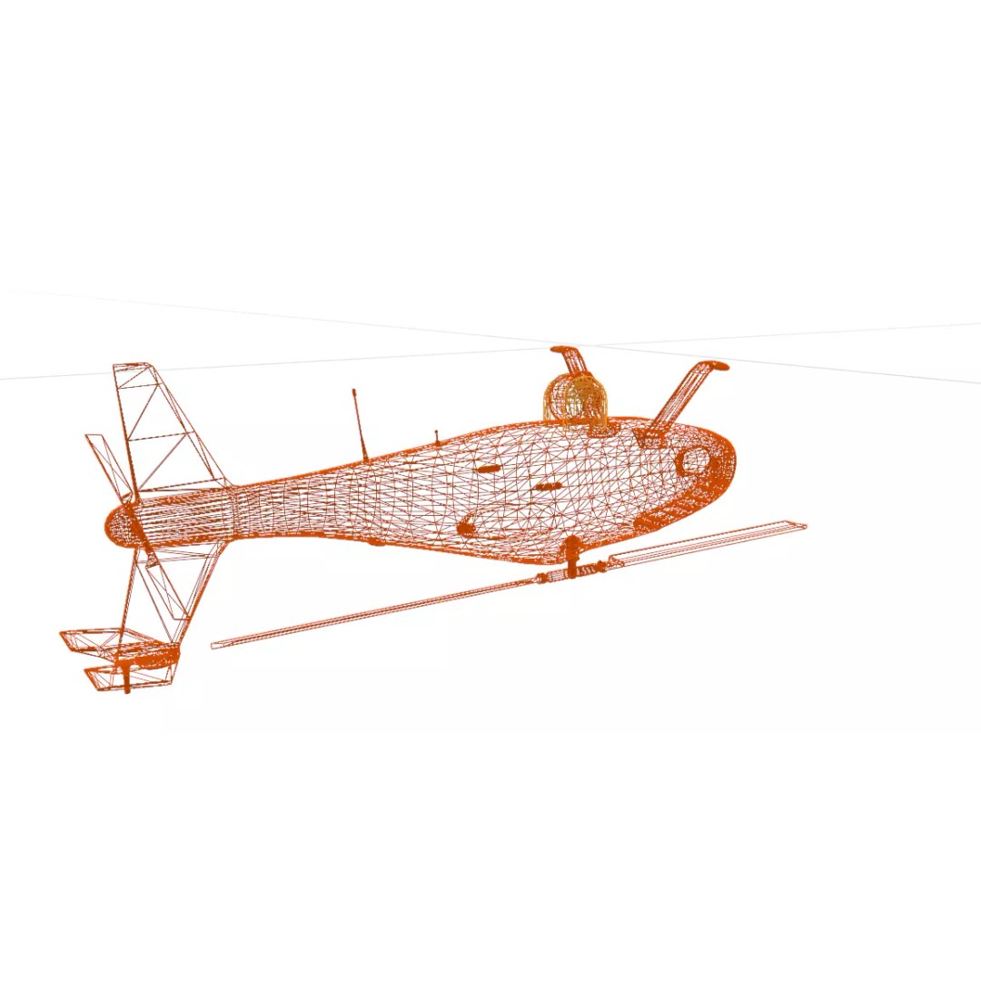 Schiebel Camcopter S-100 3D Model – Low Poly UAV with PBR Textures, FBX - View 28