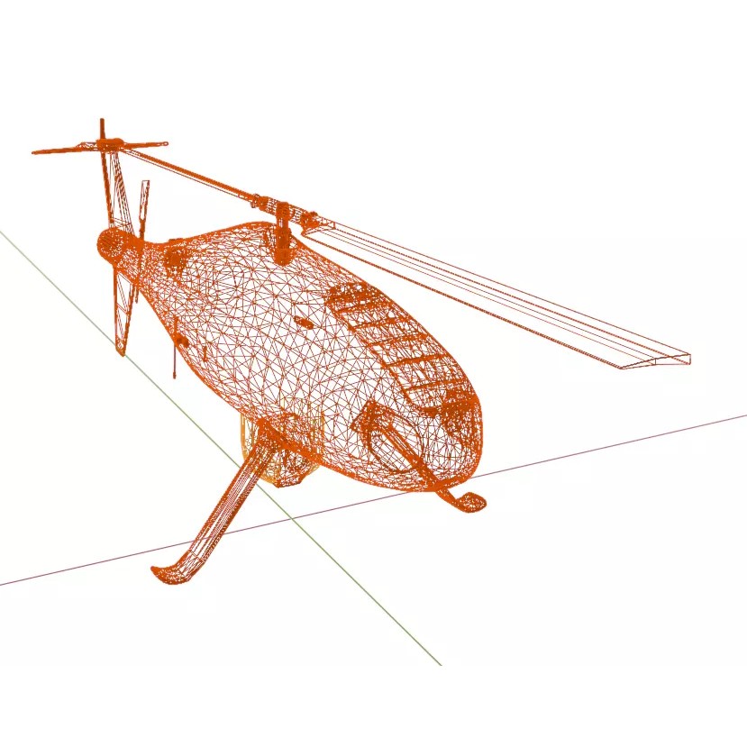 Schiebel Camcopter S-100 3D Model – Low Poly UAV with PBR Textures, FBX - View 30