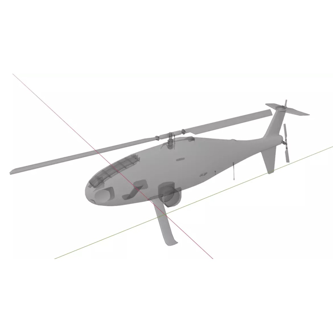 Schiebel Camcopter S-100 3D Model – Low Poly UAV with PBR Textures, FBX - View 31