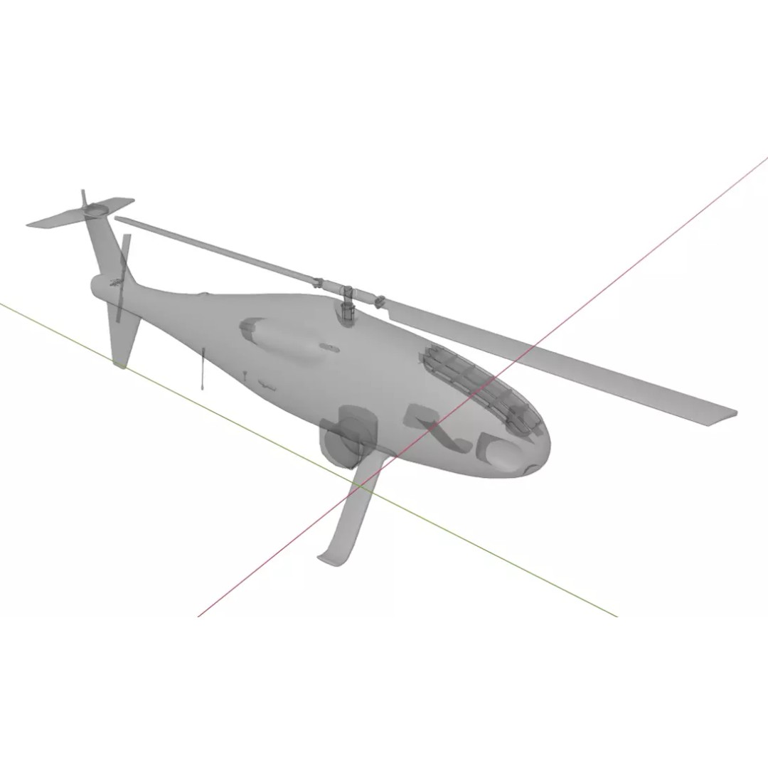 Schiebel Camcopter S-100 3D Model – Low Poly UAV with PBR Textures, FBX - View 32
