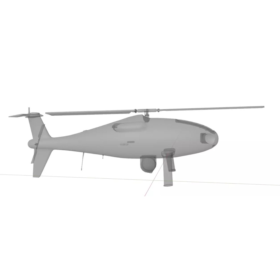 Schiebel Camcopter S-100 3D Model – Low Poly UAV with PBR Textures, FBX - View 33