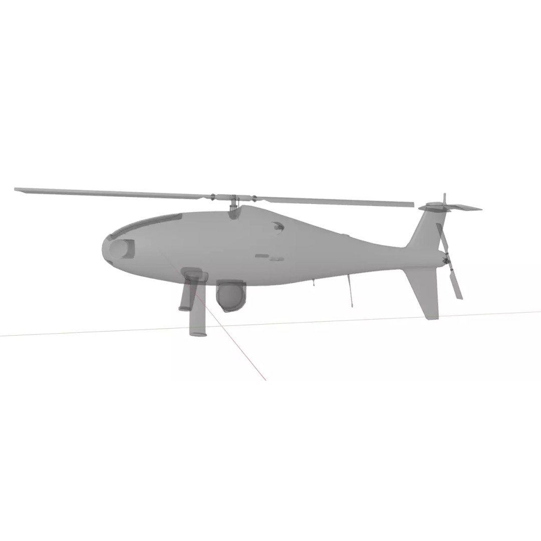 Schiebel Camcopter S-100 3D Model – Low Poly UAV with PBR Textures, FBX - View 34