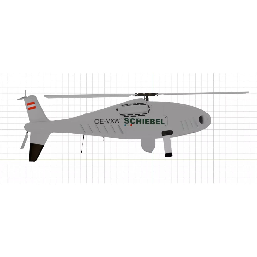 Schiebel Camcopter S-100 3D Model – Low Poly UAV with PBR Textures, FBX - View 36