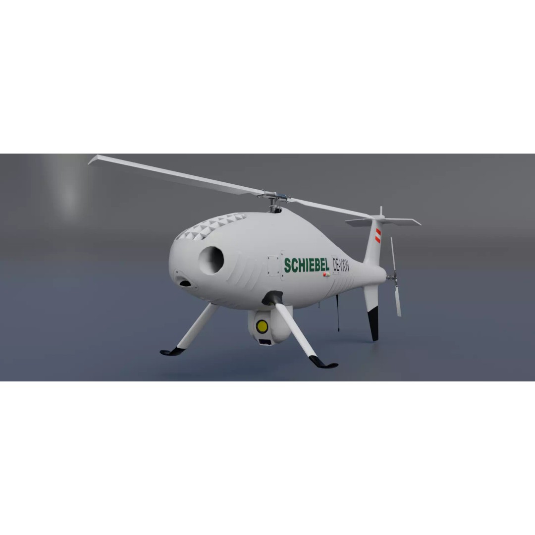 Schiebel Camcopter S-100 3D Model – Low Poly UAV with PBR Textures, FBX - View 4