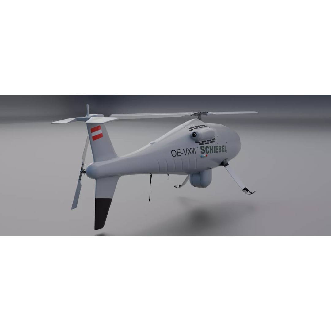 Schiebel Camcopter S-100 3D Model – Low Poly UAV with PBR Textures, FBX - View 6