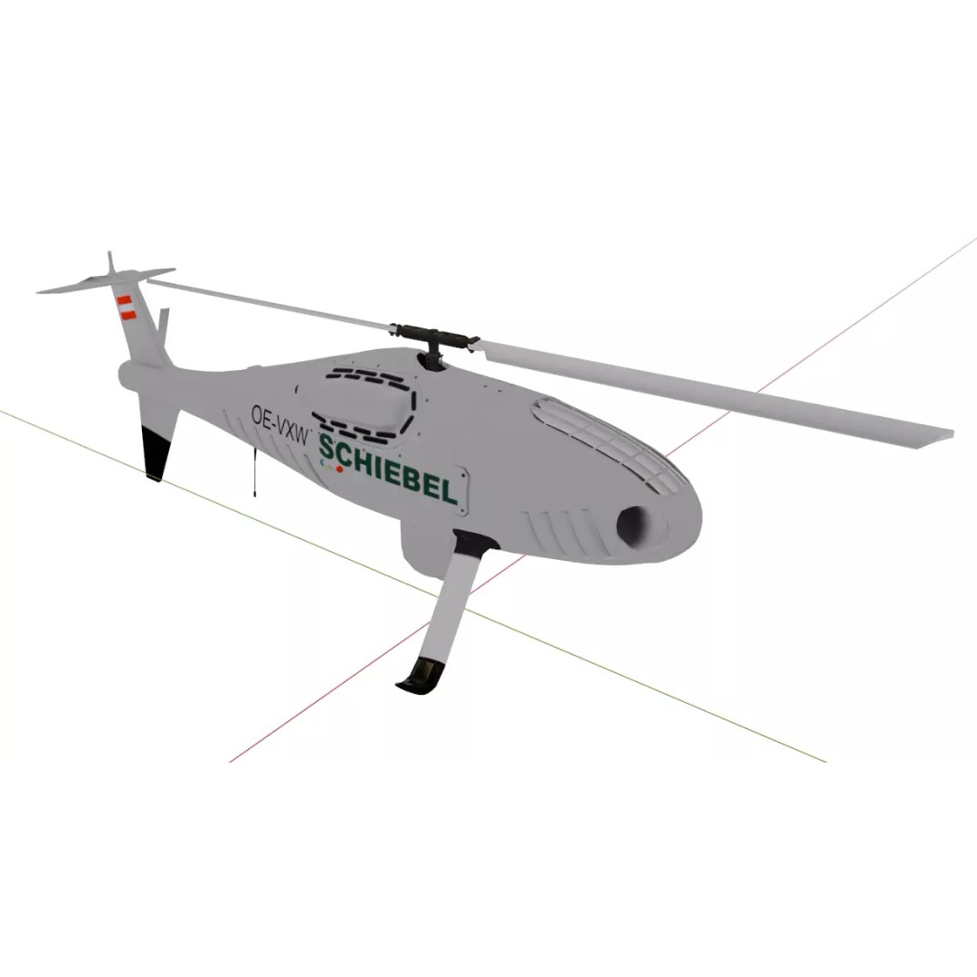 Schiebel Camcopter S-100 3D Model – Low Poly UAV with PBR Textures, FBX - View 9