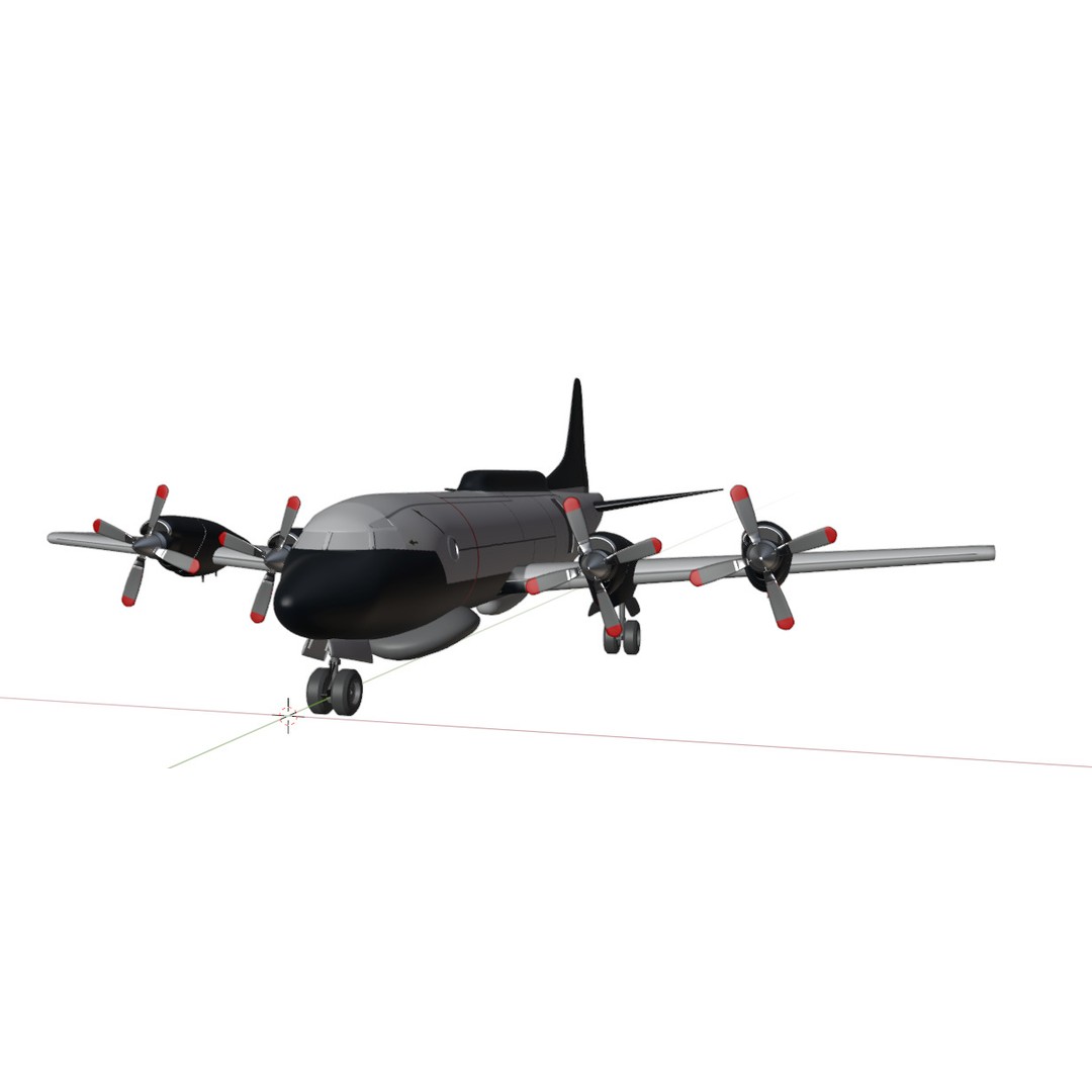 Lockheed EP-3E Aries II 3D Model – Low Poly Game Asset, FBX, OBJ - View 11