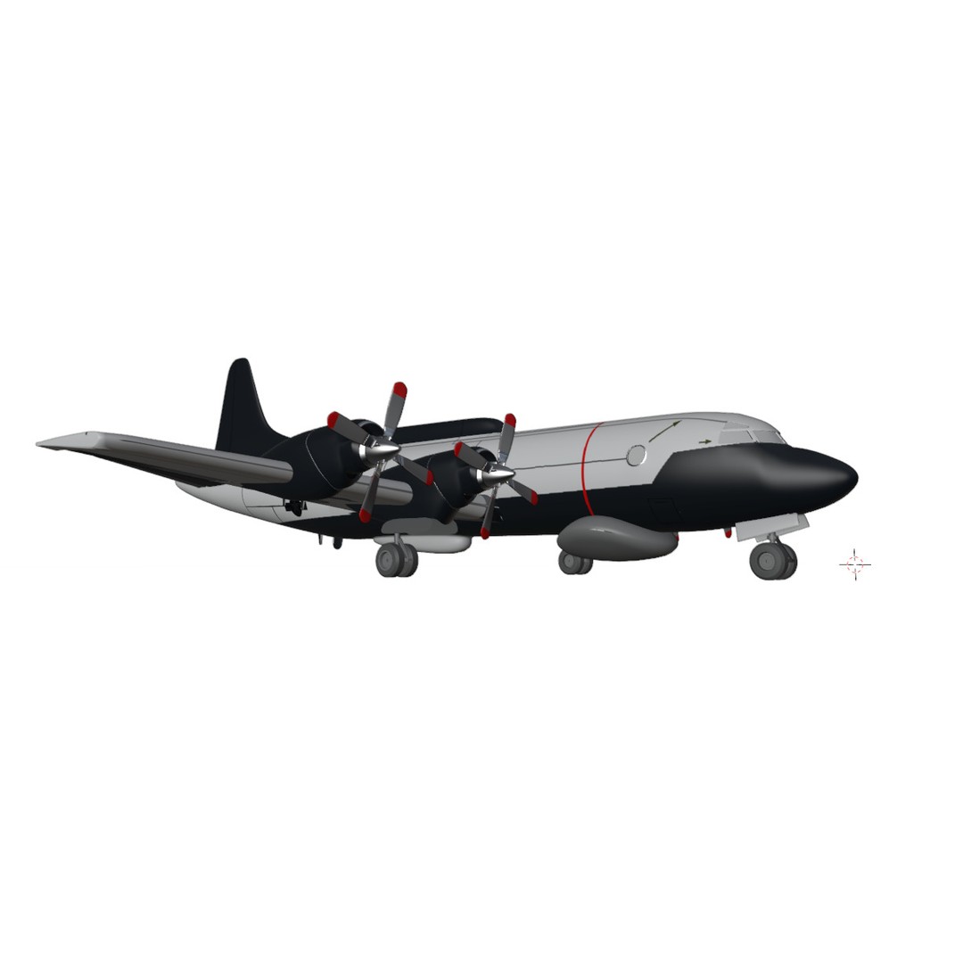 Lockheed EP-3E Aries II 3D Model – Low Poly Game Asset, FBX, OBJ - View 12