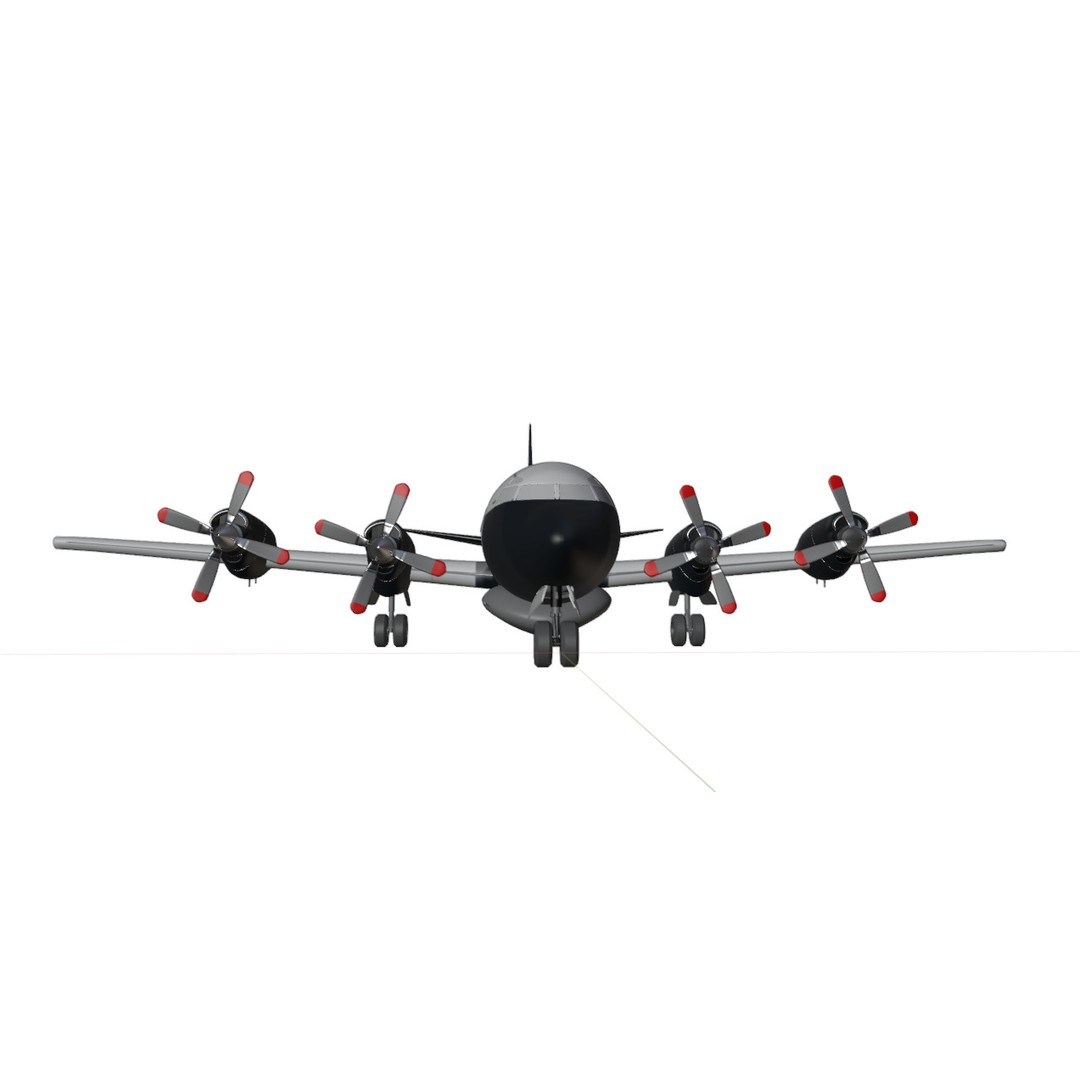 Lockheed EP-3E Aries II 3D Model – Low Poly Game Asset, FBX, OBJ - View 13