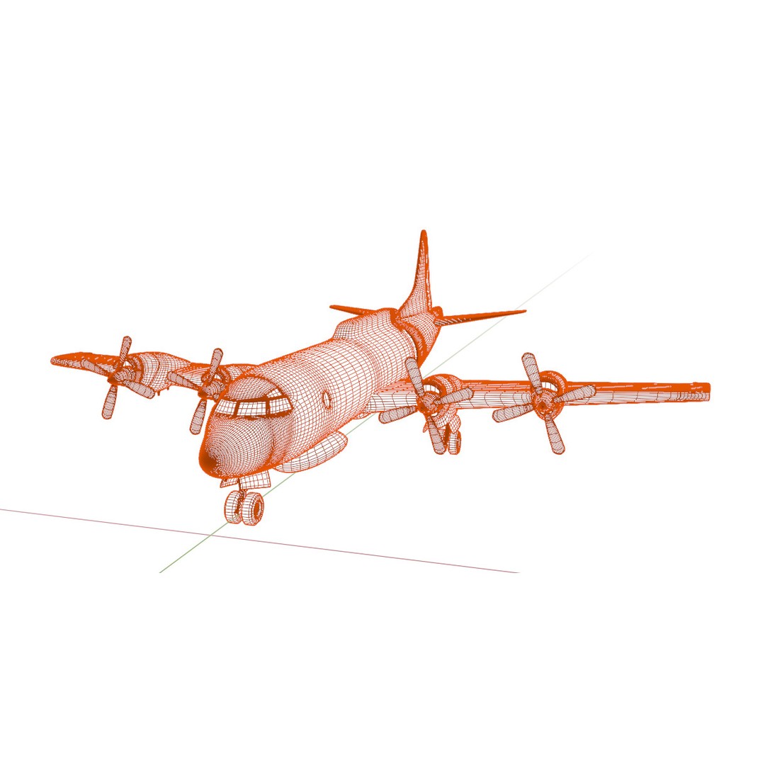 Lockheed EP-3E Aries II 3D Model – Low Poly Game Asset, FBX, OBJ - View 15