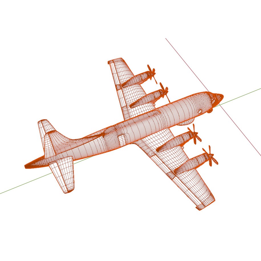 Lockheed EP-3E Aries II 3D Model – Low Poly Game Asset, FBX, OBJ - View 17