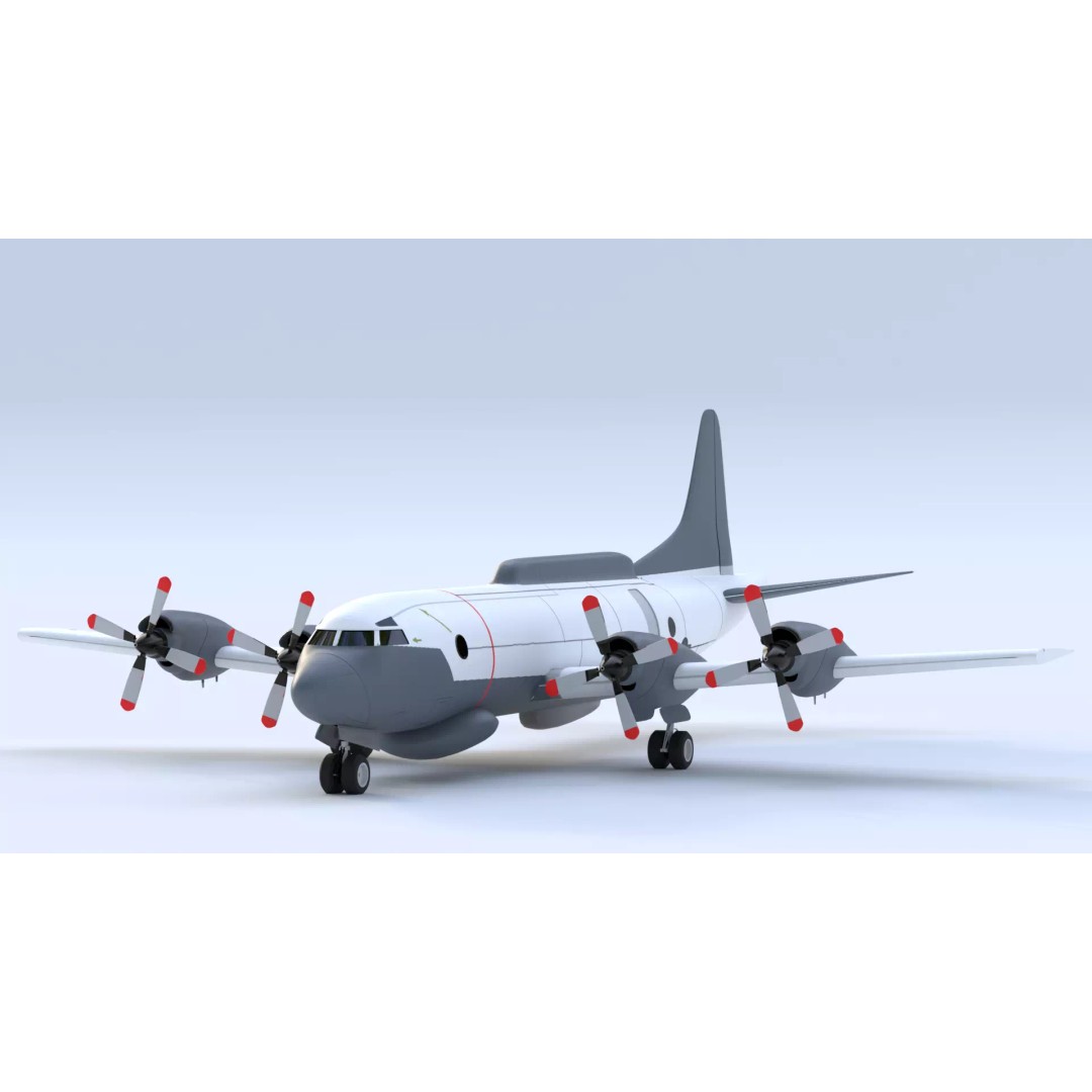Lockheed EP-3E Aries II 3D Model – Low Poly Game Asset, FBX, OBJ - View 2