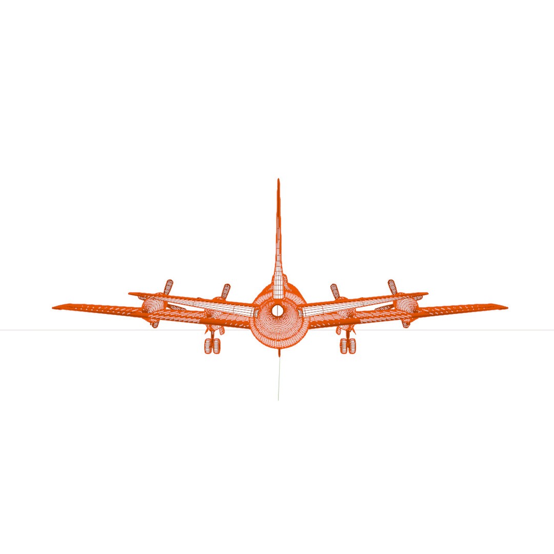 Lockheed EP-3E Aries II 3D Model – Low Poly Game Asset, FBX, OBJ - View 21