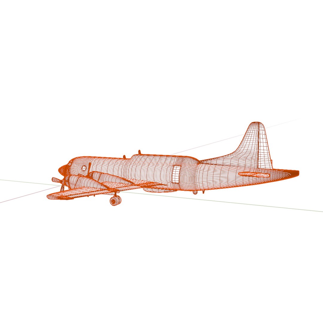 Lockheed EP-3E Aries II 3D Model – Low Poly Game Asset, FBX, OBJ - View 22
