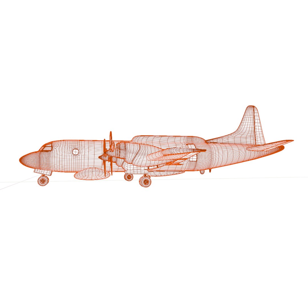 Lockheed EP-3E Aries II 3D Model – Low Poly Game Asset, FBX, OBJ - View 23