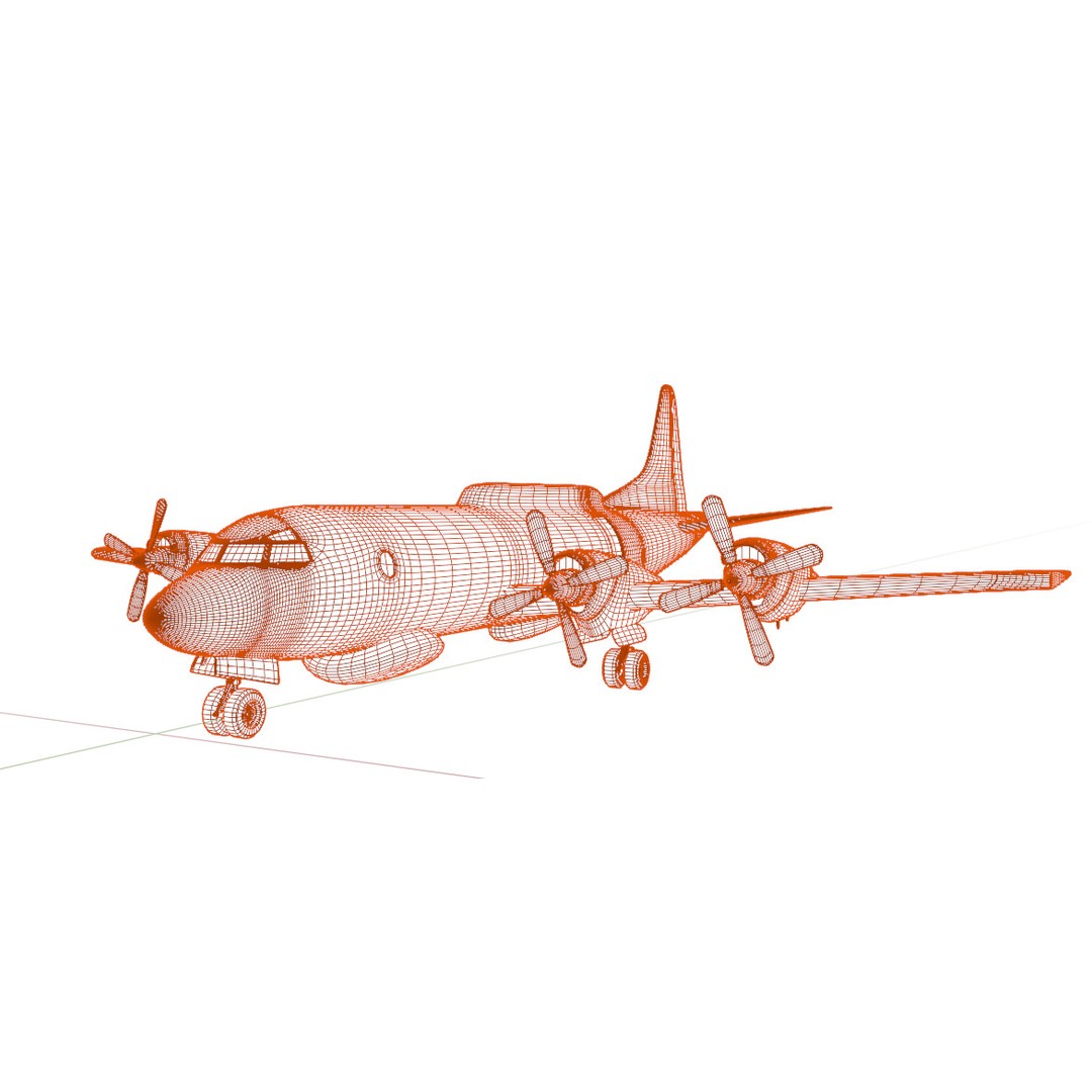 Lockheed EP-3E Aries II 3D Model – Low Poly Game Asset, FBX, OBJ - View 24