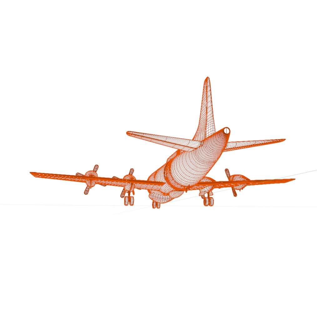 Lockheed EP-3E Aries II 3D Model – Low Poly Game Asset, FBX, OBJ - View 26