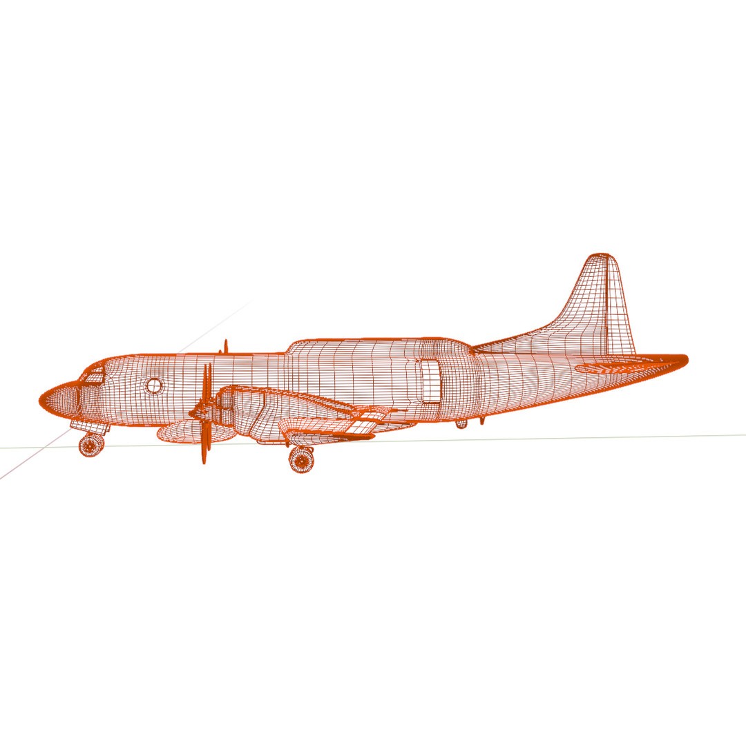 Lockheed EP-3E Aries II 3D Model – Low Poly Game Asset, FBX, OBJ - View 27