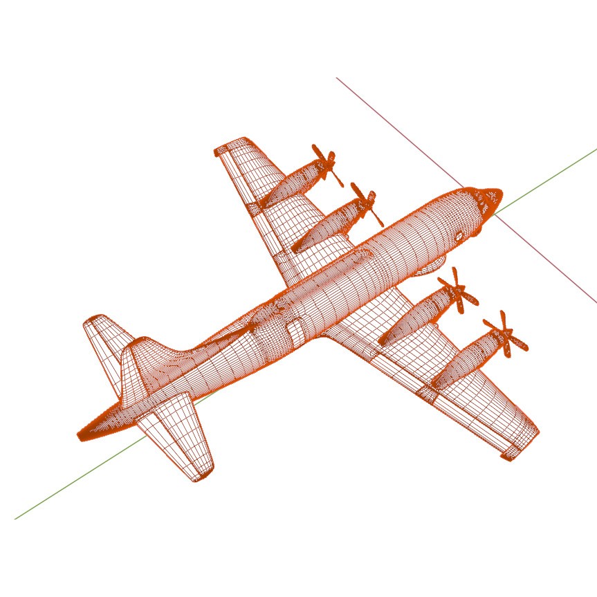 Lockheed EP-3E Aries II 3D Model – Low Poly Game Asset, FBX, OBJ - View 28