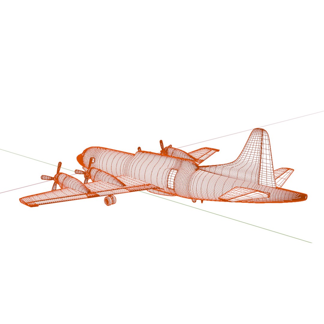 Lockheed EP-3E Aries II 3D Model – Low Poly Game Asset, FBX, OBJ - View 29