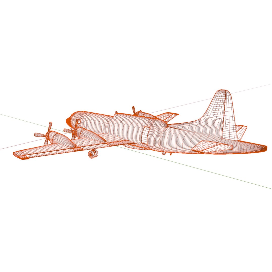 Lockheed EP-3E Aries II 3D Model – Low Poly Game Asset, FBX, OBJ - View 31