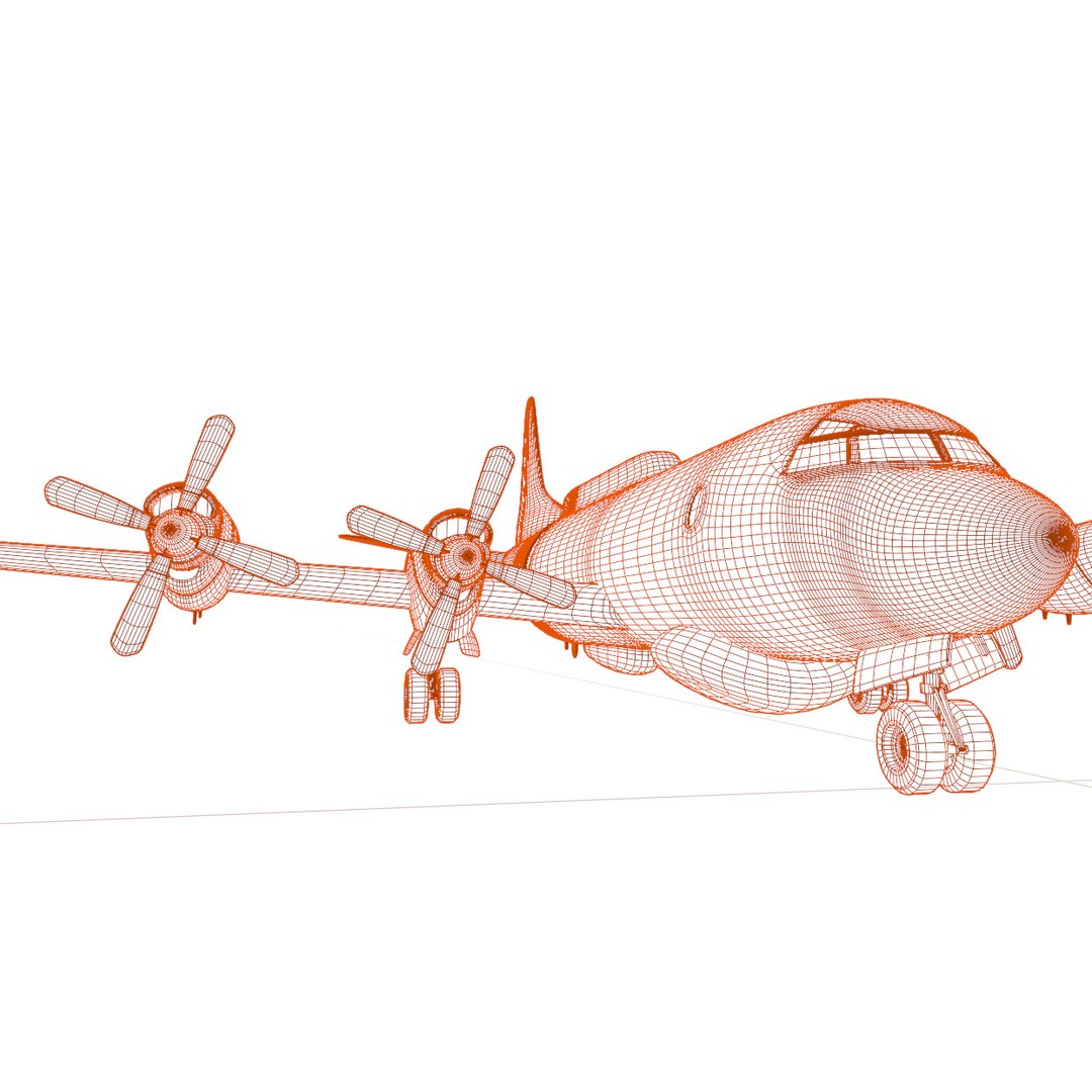Lockheed EP-3E Aries II 3D Model – Low Poly Game Asset, FBX, OBJ - View 32