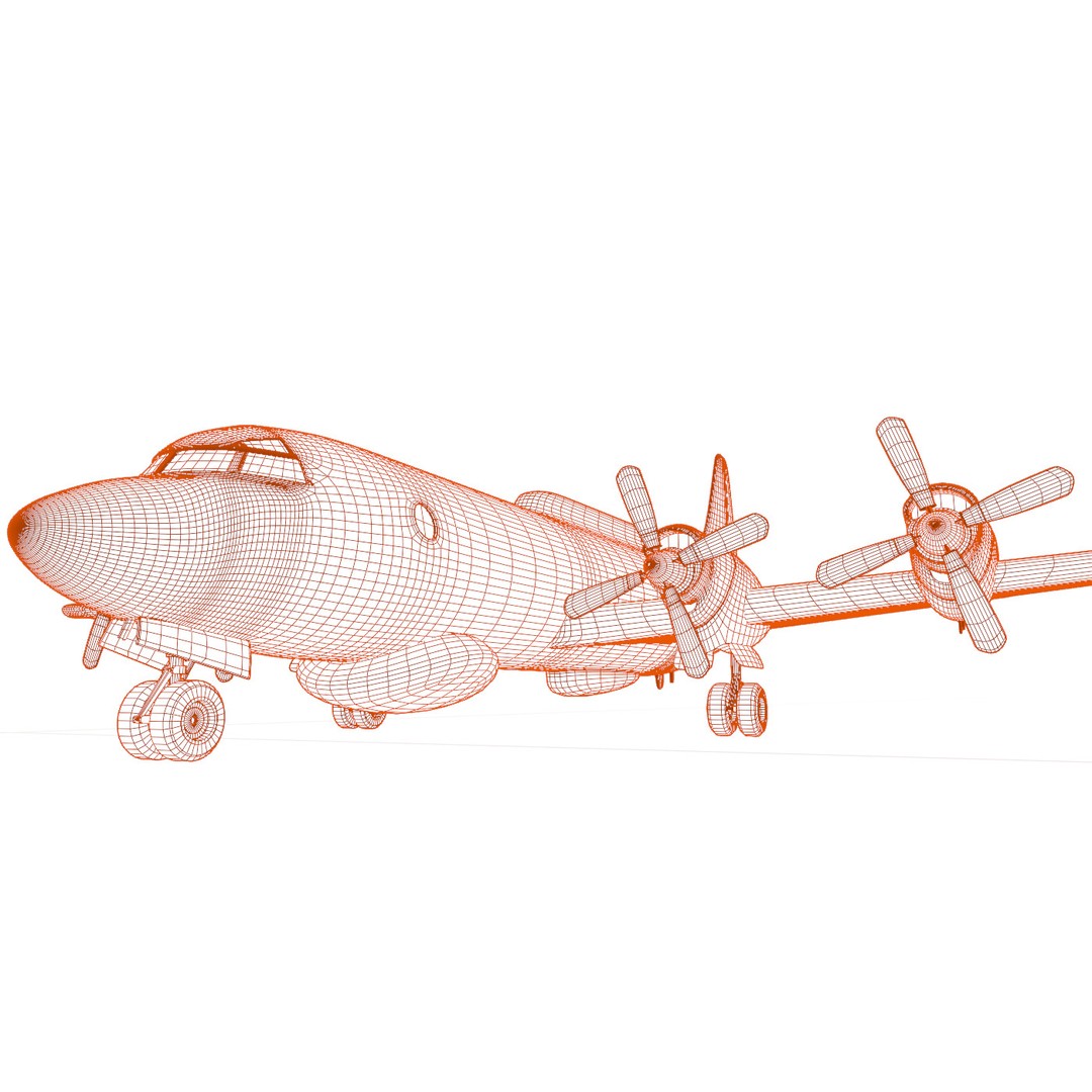 Lockheed EP-3E Aries II 3D Model – Low Poly Game Asset, FBX, OBJ - View 34