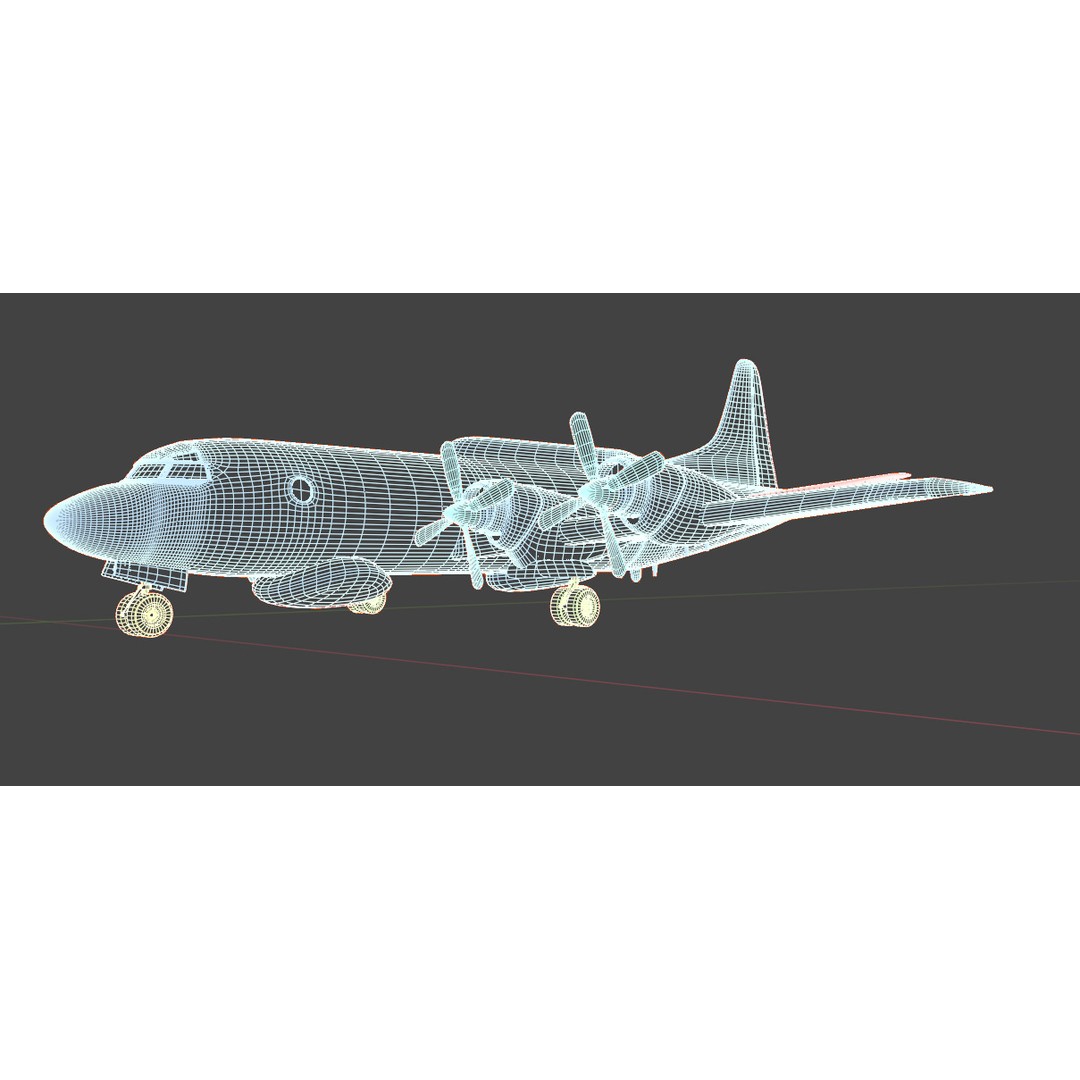 Lockheed EP-3E Aries II 3D Model – Low Poly Game Asset, FBX, OBJ - View 35