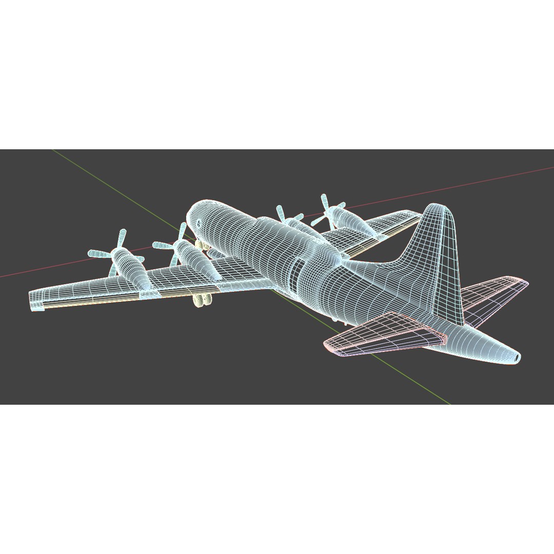 Lockheed EP-3E Aries II 3D Model – Low Poly Game Asset, FBX, OBJ - View 36
