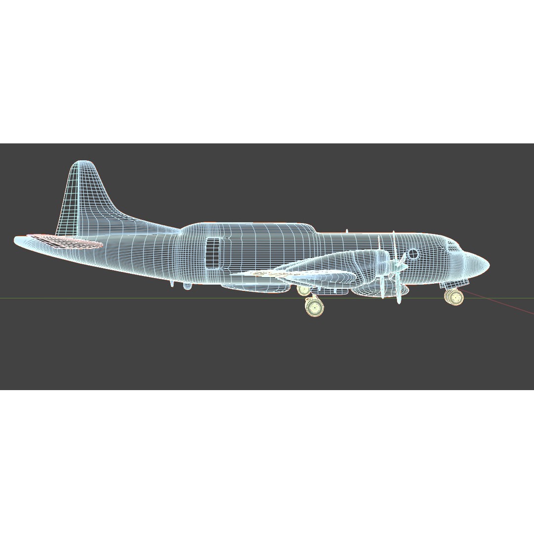 Lockheed EP-3E Aries II 3D Model – Low Poly Game Asset, FBX, OBJ - View 37