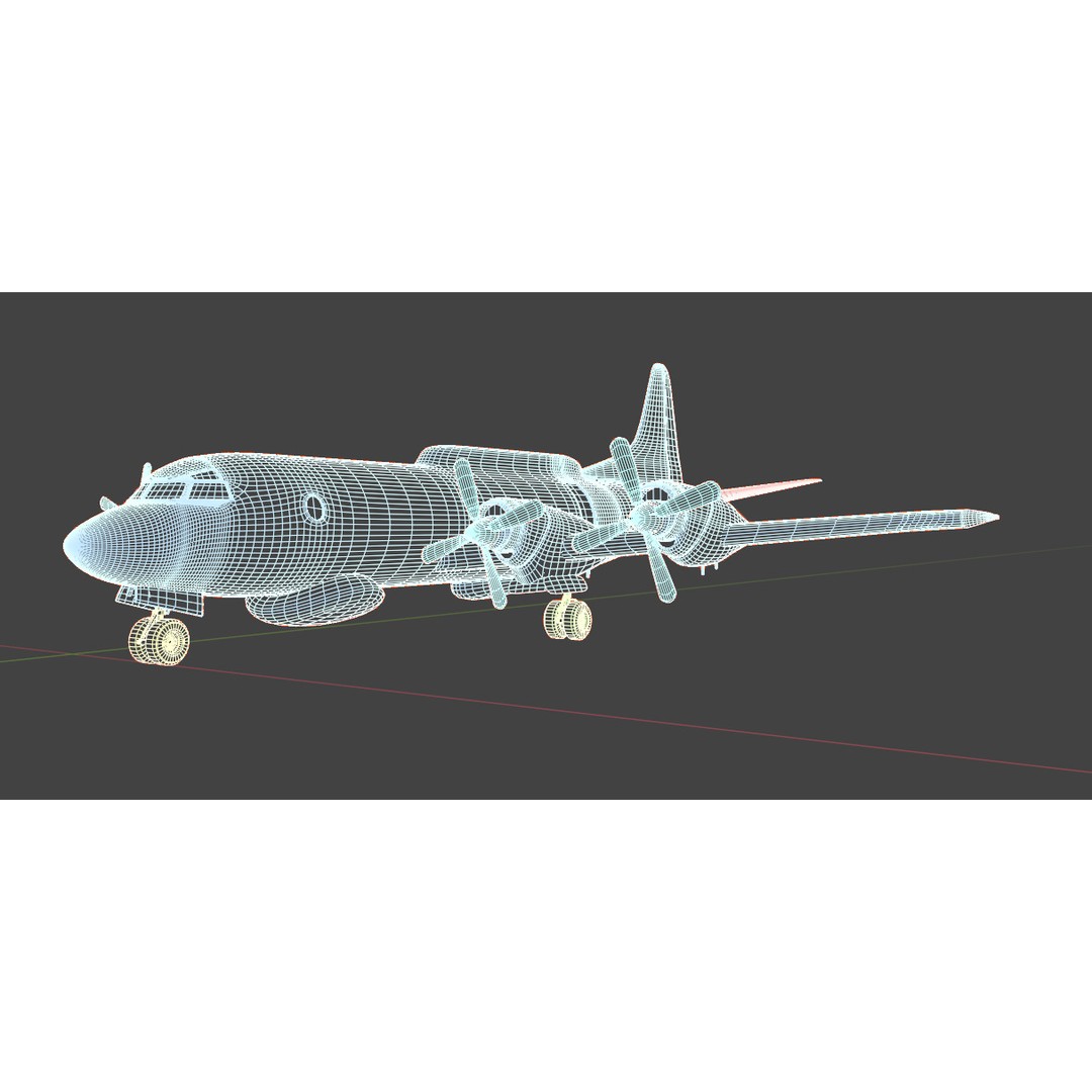 Lockheed EP-3E Aries II 3D Model – Low Poly Game Asset, FBX, OBJ - View 38