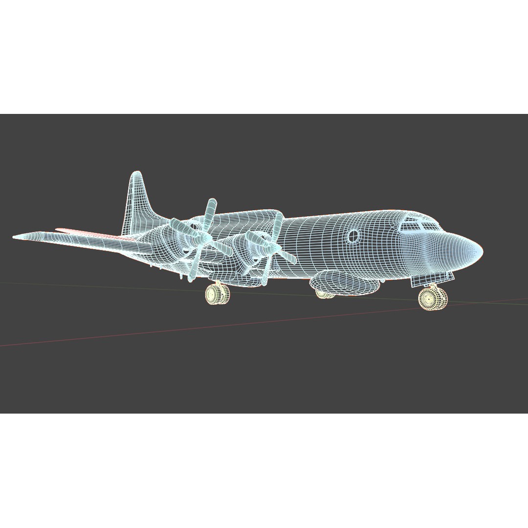Lockheed EP-3E Aries II 3D Model – Low Poly Game Asset, FBX, OBJ - View 40