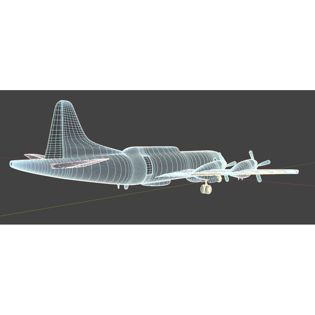 Lockheed EP-3E Aries II 3D Model – Low Poly Game Asset, FBX, OBJ - View 42
