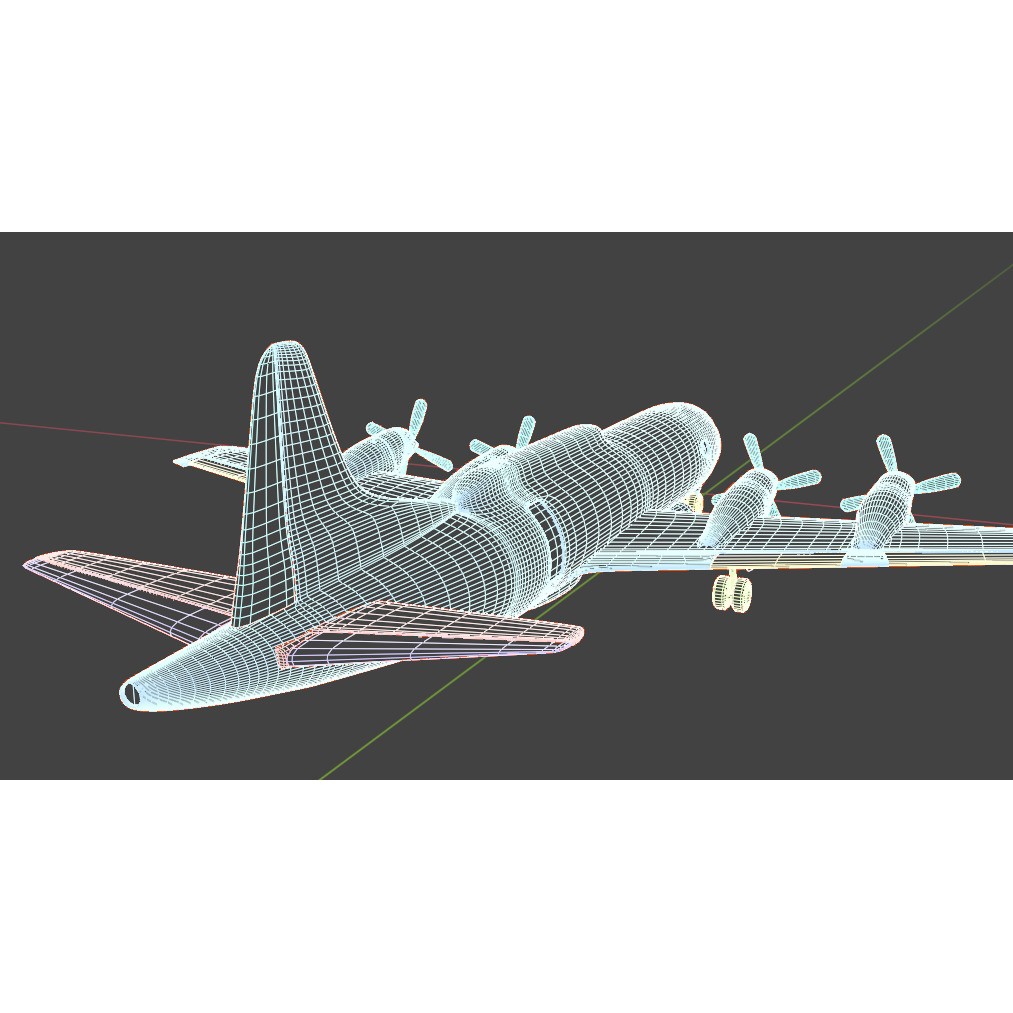 Lockheed EP-3E Aries II 3D Model – Low Poly Game Asset, FBX, OBJ - View 43