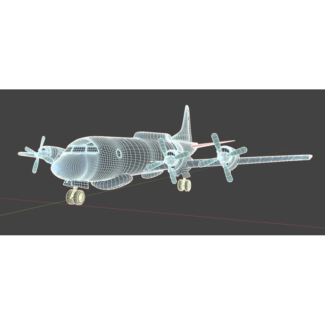 Lockheed EP-3E Aries II 3D Model – Low Poly Game Asset, FBX, OBJ - View 44