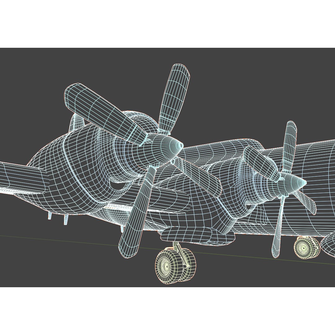 Lockheed EP-3E Aries II 3D Model – Low Poly Game Asset, FBX, OBJ - View 46