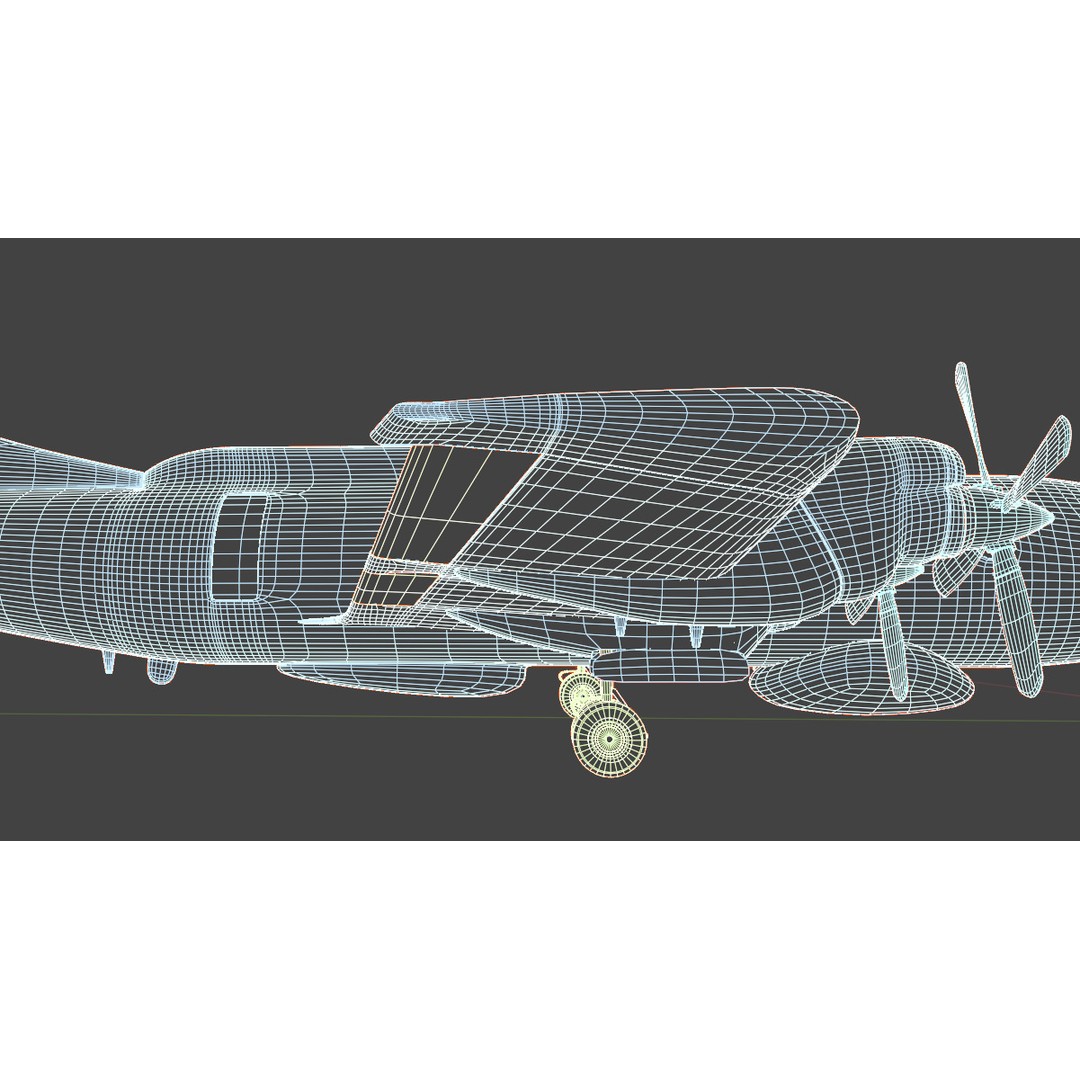 Lockheed EP-3E Aries II 3D Model – Low Poly Game Asset, FBX, OBJ - View 47