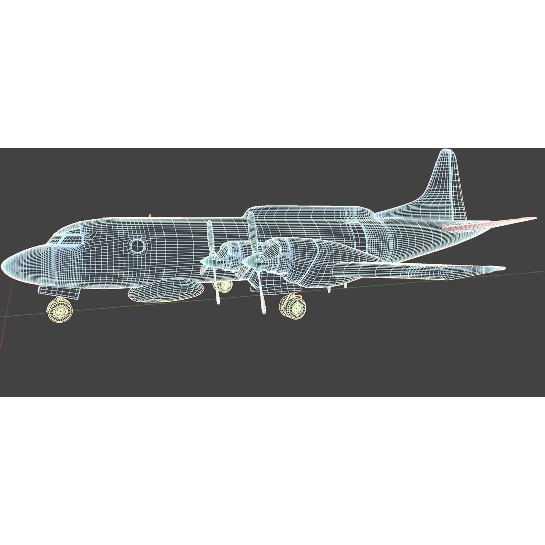 Lockheed EP-3E Aries II 3D Model – Low Poly Game Asset, FBX, OBJ - View 48