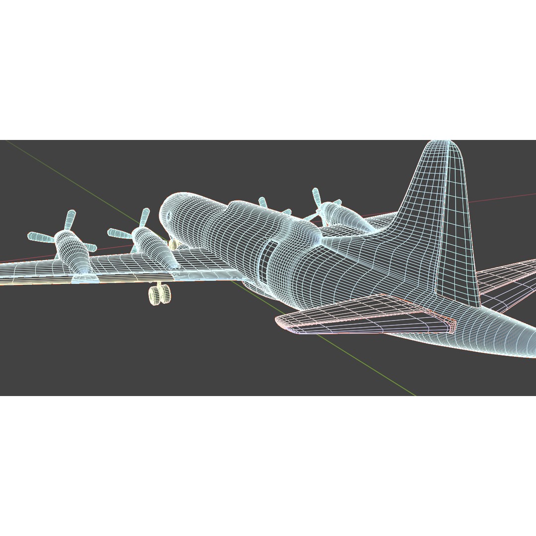Lockheed EP-3E Aries II 3D Model – Low Poly Game Asset, FBX, OBJ - View 49