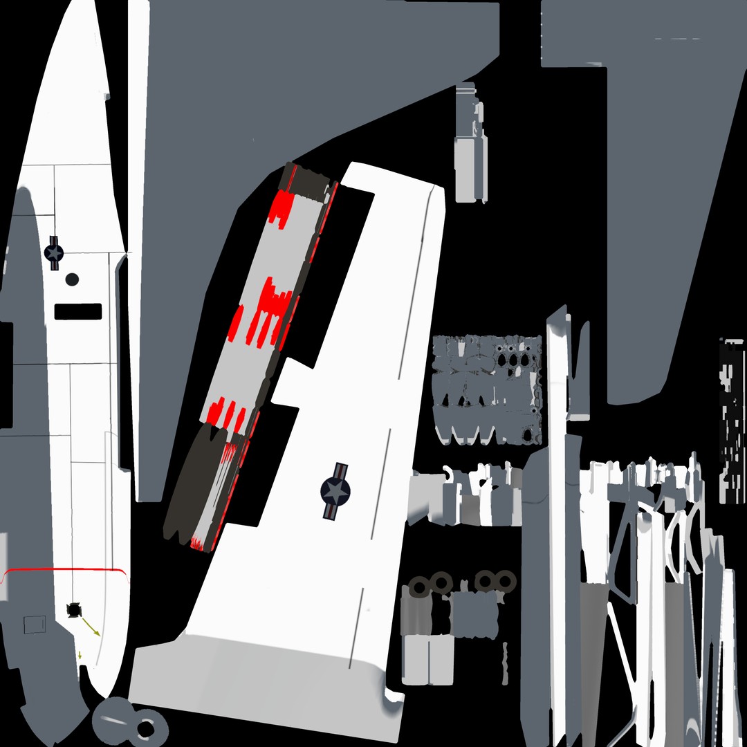 Lockheed EP-3E Aries II 3D Model – Low Poly Game Asset, FBX, OBJ - View 52