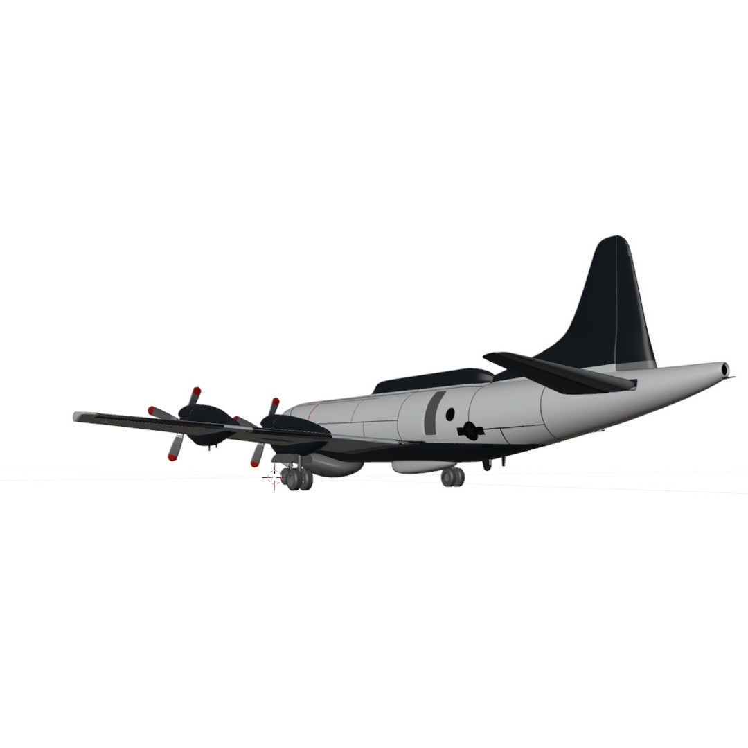 Lockheed EP-3E Aries II 3D Model – Low Poly Game Asset, FBX, OBJ - View 9