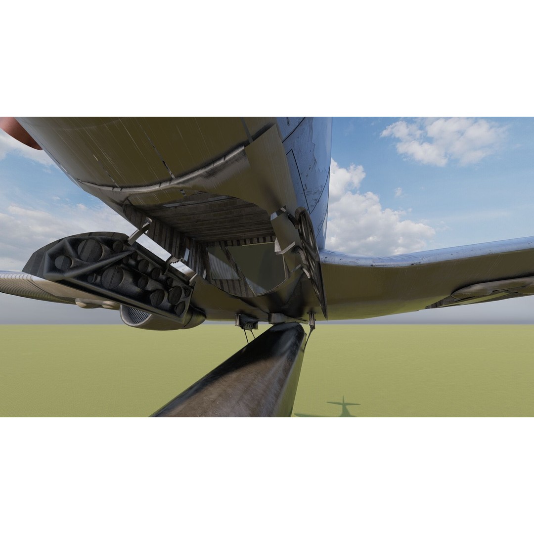 Douglas SBD Dauntless 3D Model – Textured Aircraft for Lumion - View 16