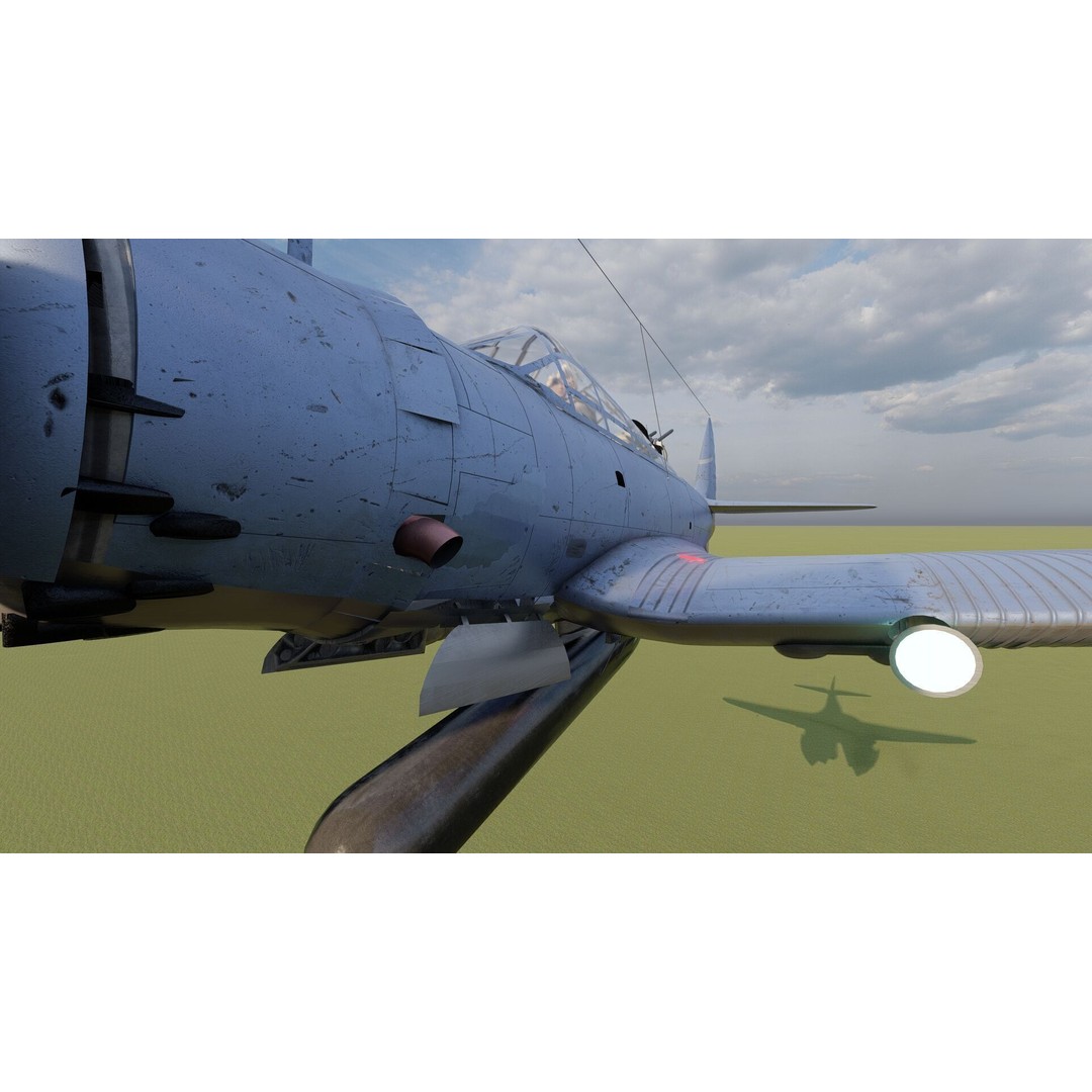 Douglas SBD Dauntless 3D Model – Textured Aircraft for Lumion - View 18