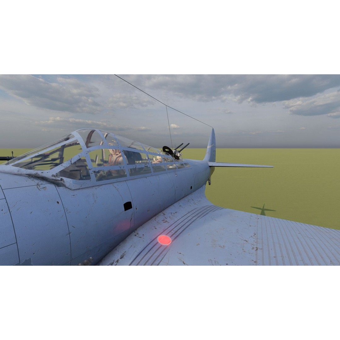 Douglas SBD Dauntless 3D Model – Textured Aircraft for Lumion - View 21