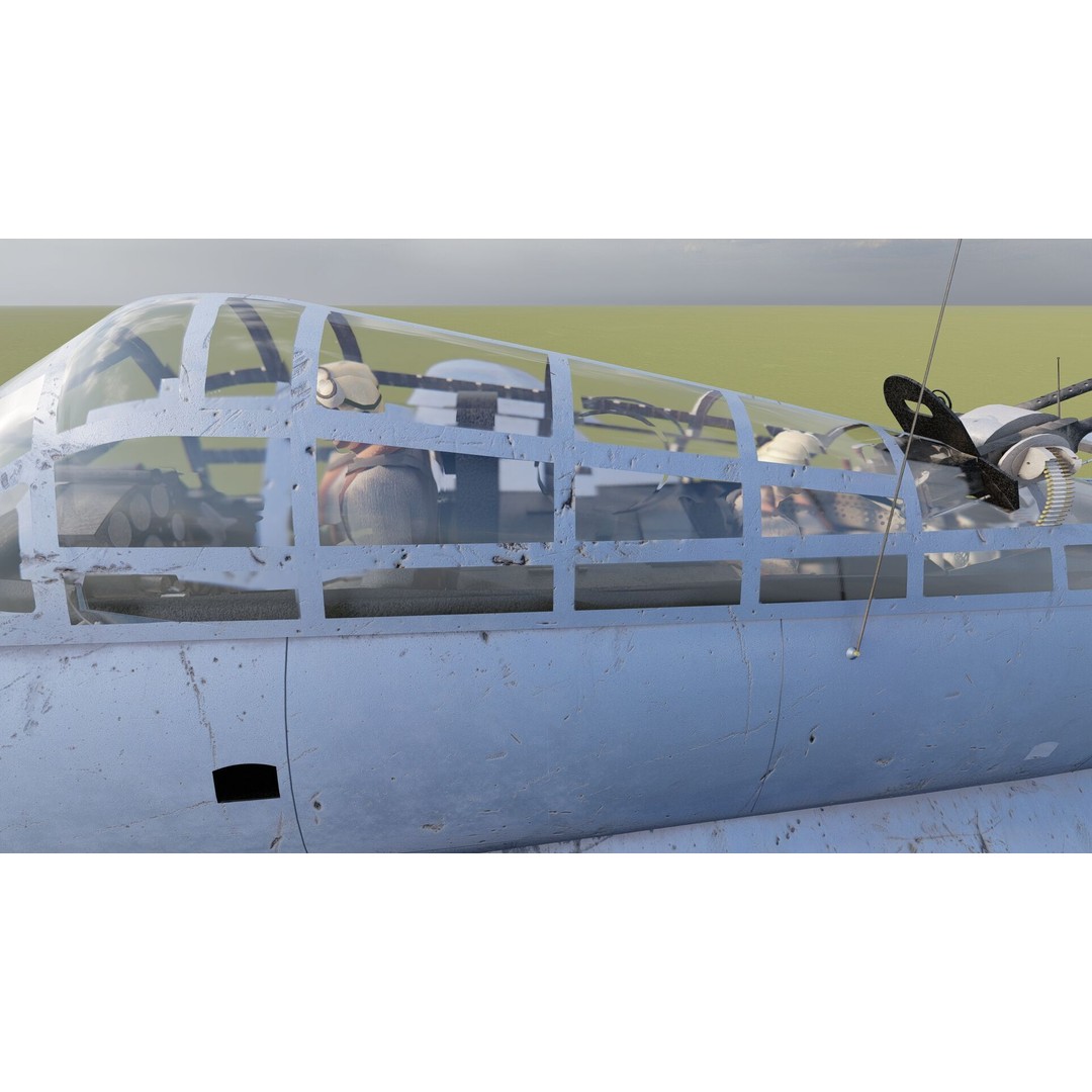 Douglas SBD Dauntless 3D Model – Textured Aircraft for Lumion - View 27