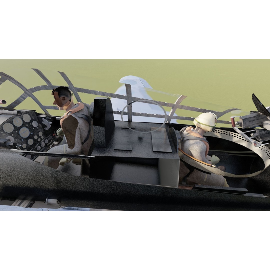 Douglas SBD Dauntless 3D Model – Textured Aircraft for Lumion - View 29