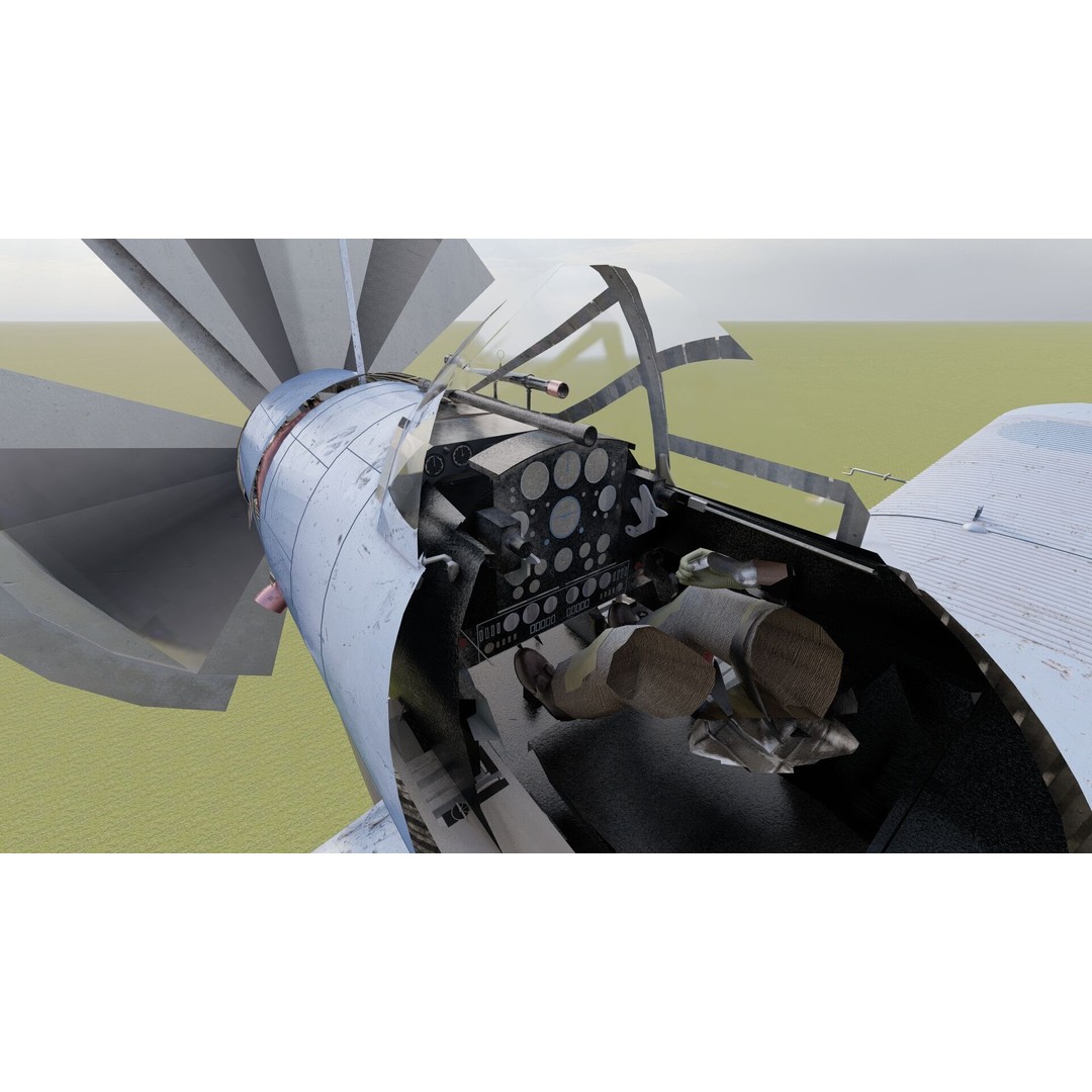 Douglas SBD Dauntless 3D Model – Textured Aircraft for Lumion - View 30