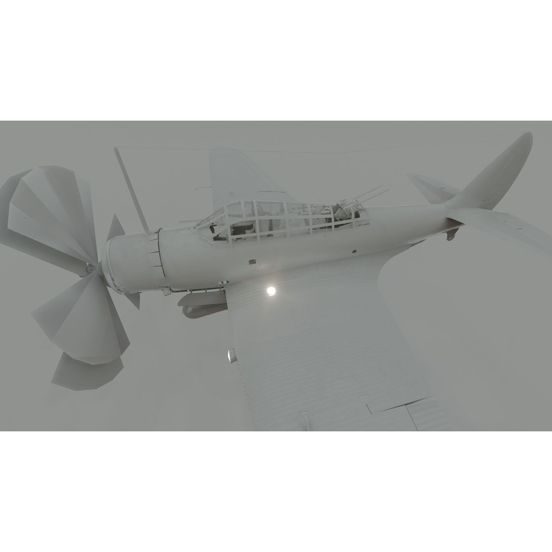 Douglas SBD Dauntless 3D Model – Textured Aircraft for Lumion - View 33