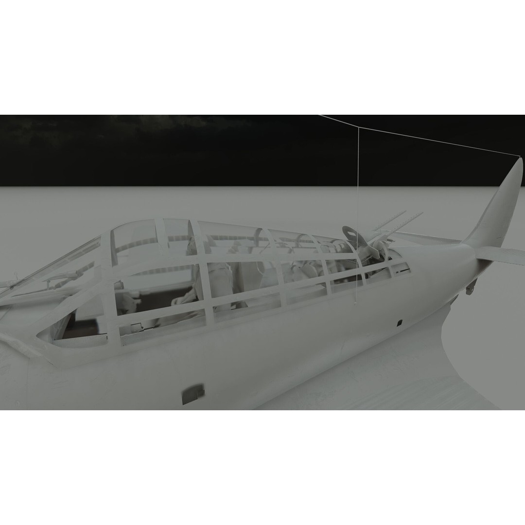Douglas SBD Dauntless 3D Model – Textured Aircraft for Lumion - View 35