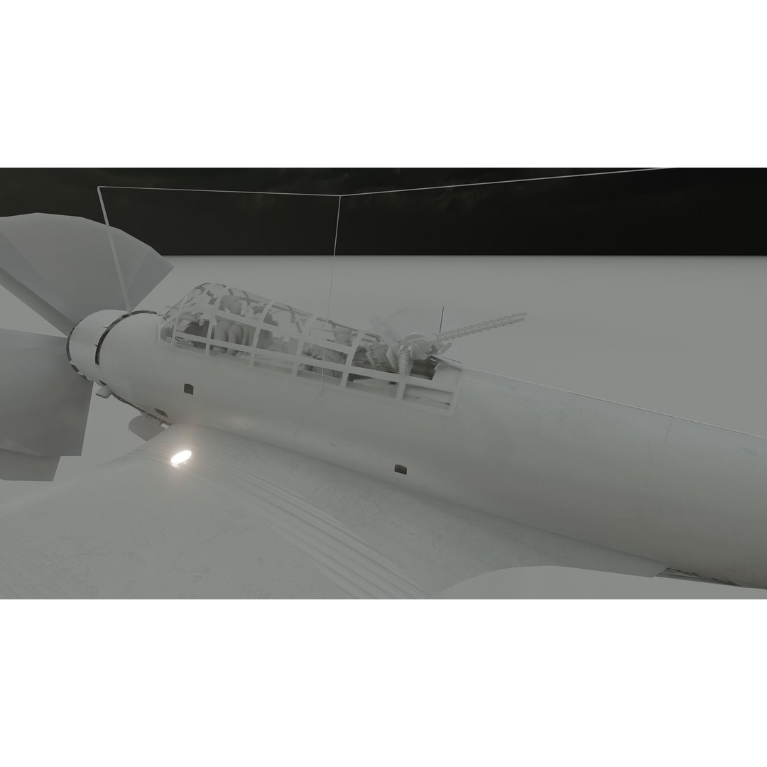 Douglas SBD Dauntless 3D Model – Textured Aircraft for Lumion - View 36